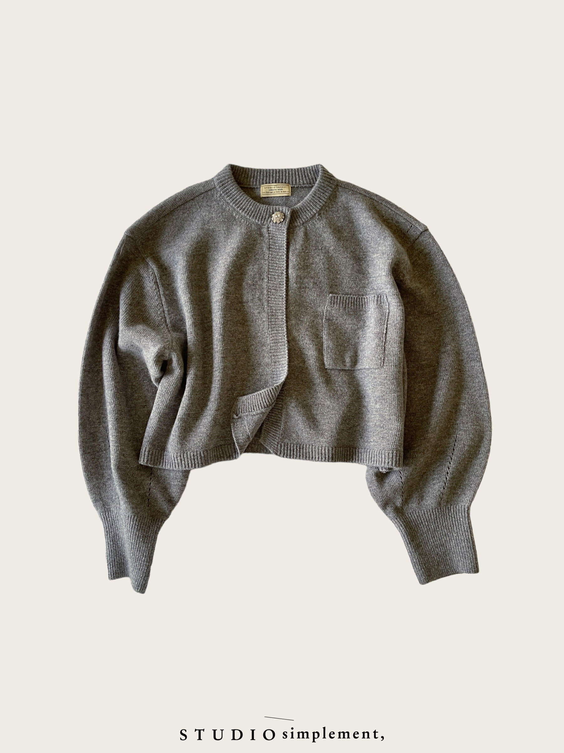 Bijoux Wool Cardigan (gray)