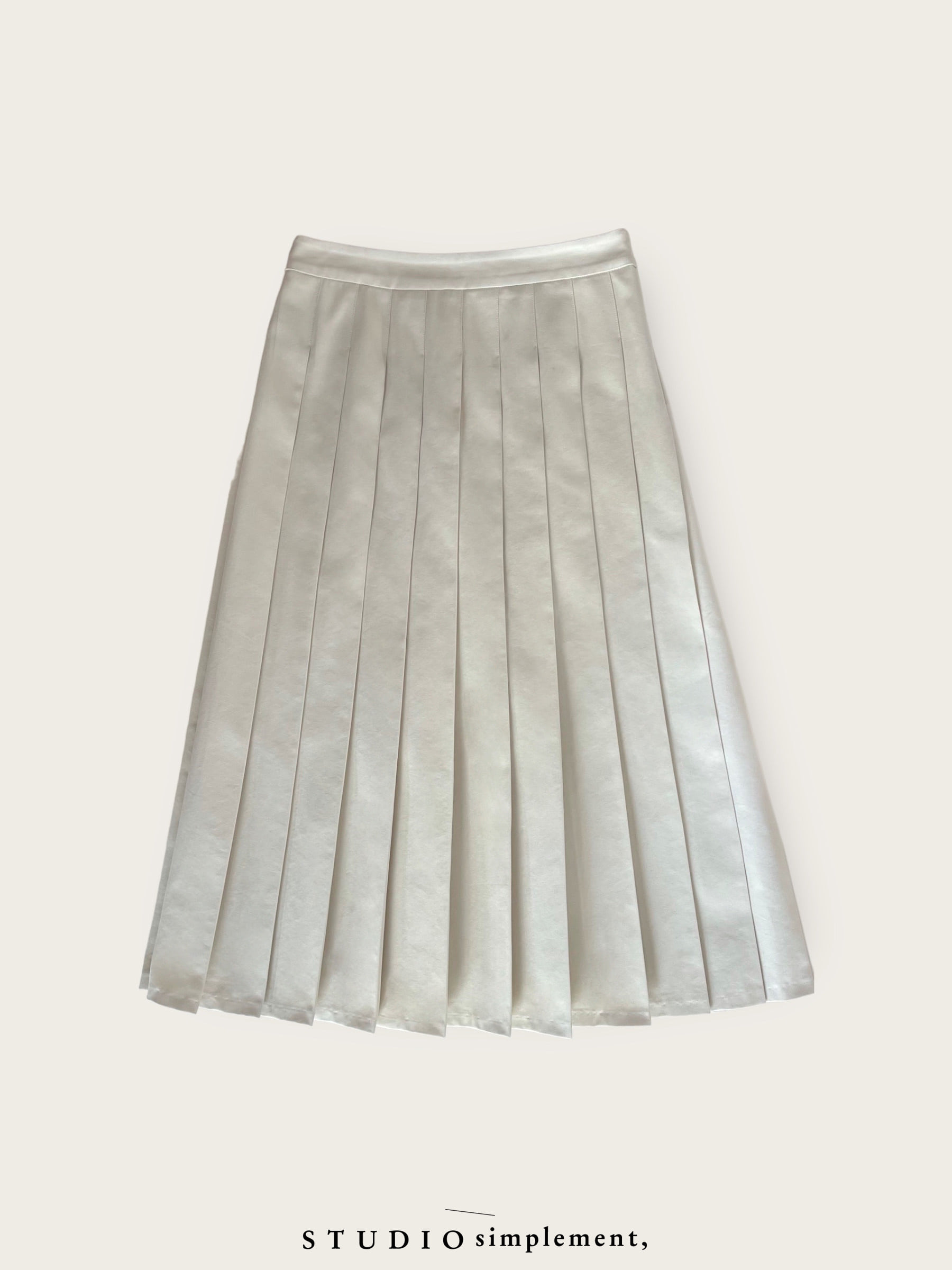 3rd/ 278 Hedi Pleated Skirt (ivory)