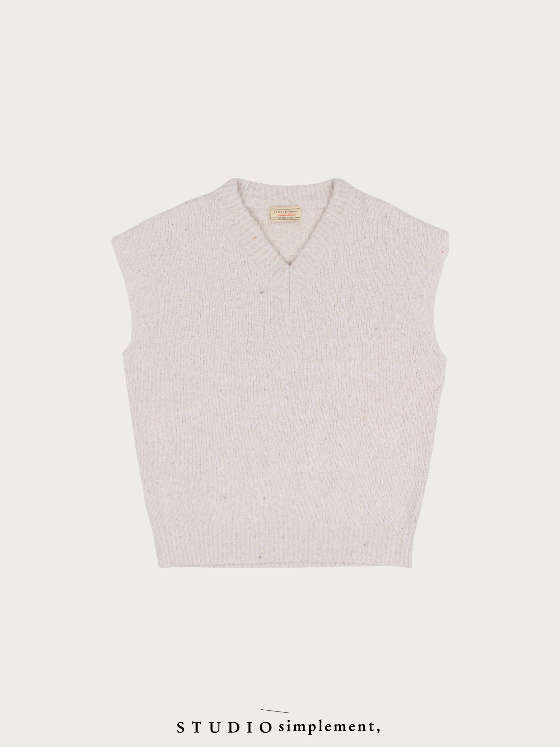 312 Edie Knit Top (ivory) [All made in ITALY]