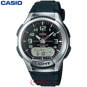 카시오 10년전지 AQ-180W-1B 남성 손목시계 (군인)