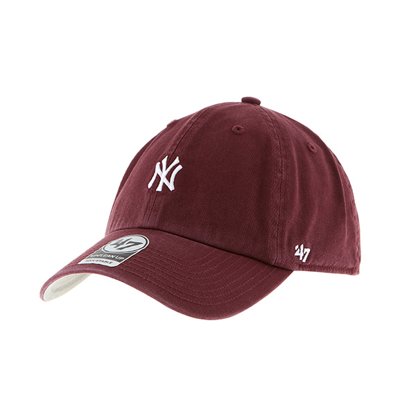 47브랜드 NY 뉴욕 양키스 스몰 로고 볼캡 남녀공용 야구 모자 B-BSRNR17GWS-KM