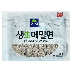 면사랑 생메밀면 1kg(6인분) 실온 생면 사리 소바 국수