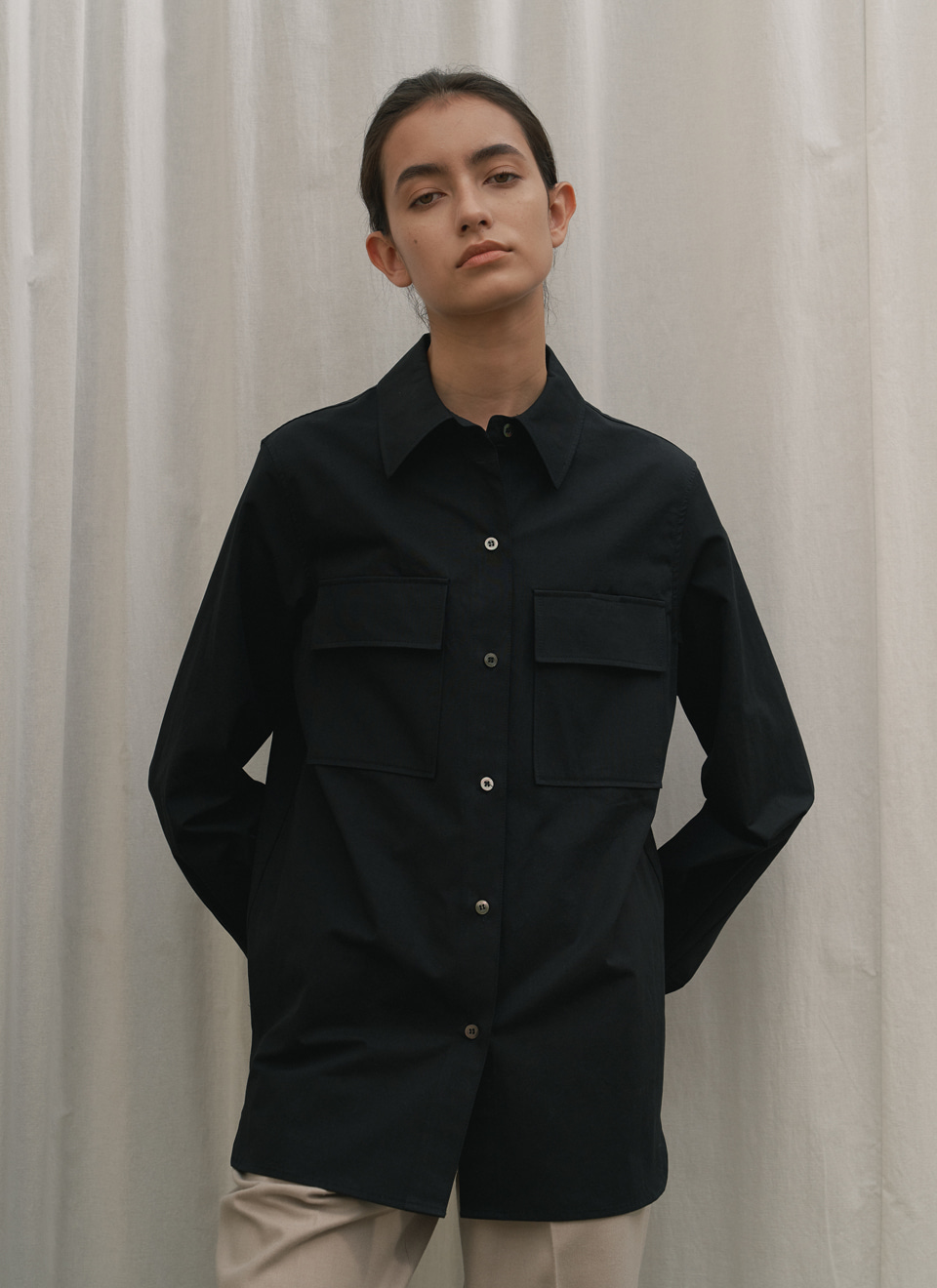 20 A/W POCKET SHIRT BLACK