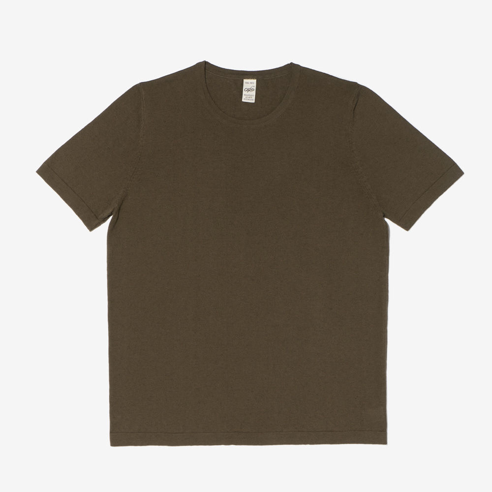 G.R.P - Short Sleeve Cotton Linen Crewneck (Military Green)