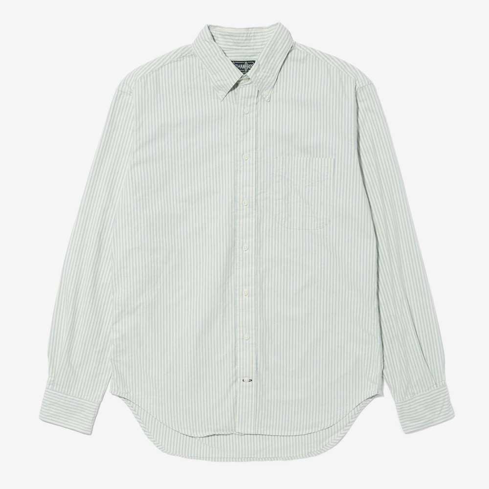 Gitman Vintage - Blue Stiripe Brushed Fall Oxford Shirts