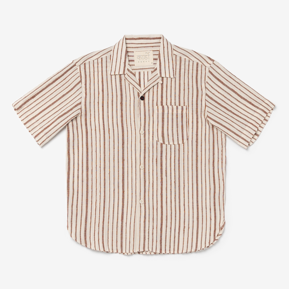 Kardo - RONEN Over Sized Camp Shirt (Extra Weft Brick)