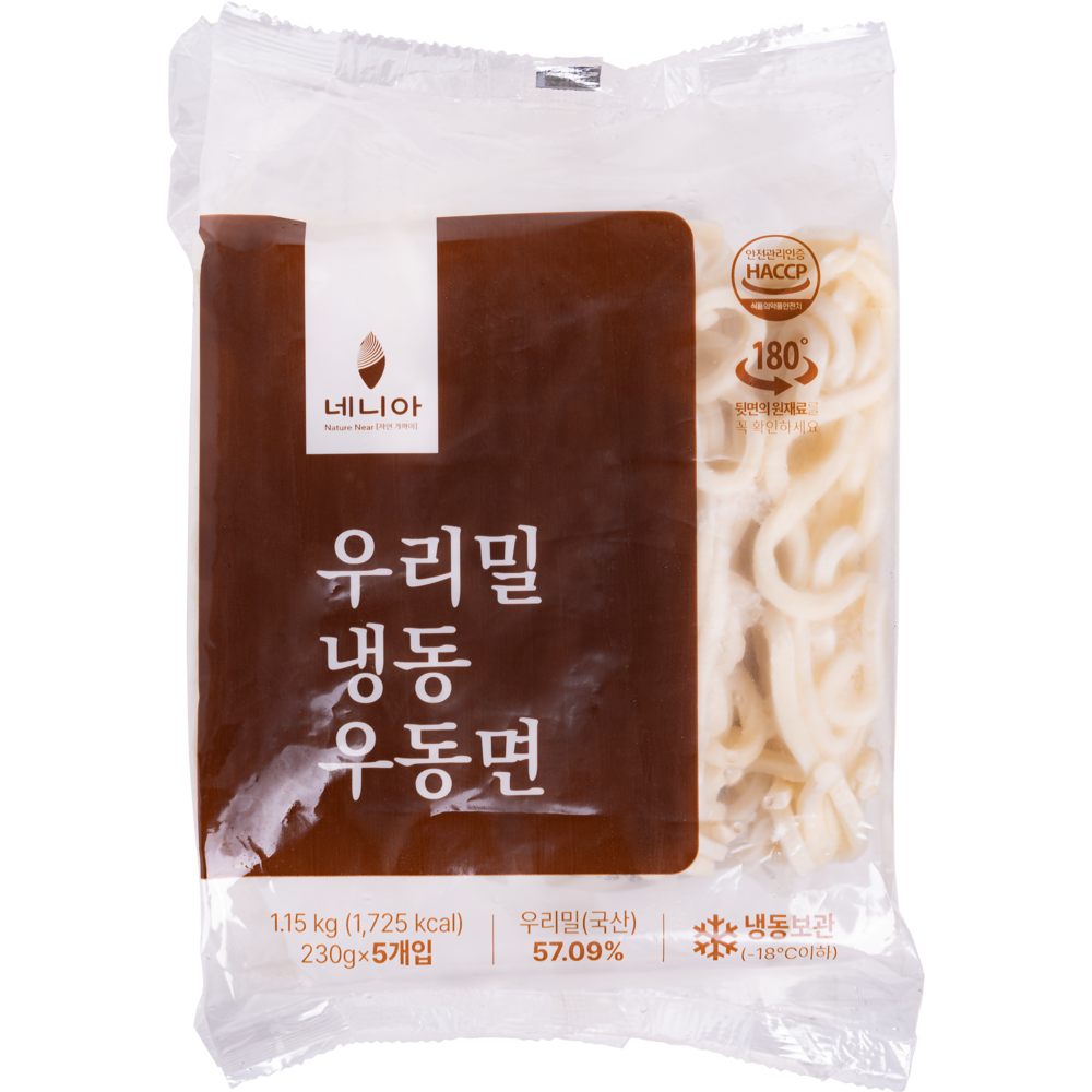 네니아 우리밀 냉동 우동면 1.15kg(230g x 5개)