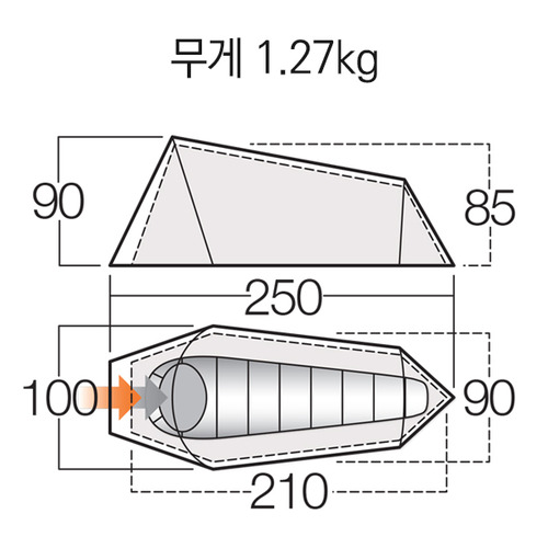 반고 소울 100/200/300 텐트 터널형텐트 백패킹텐트