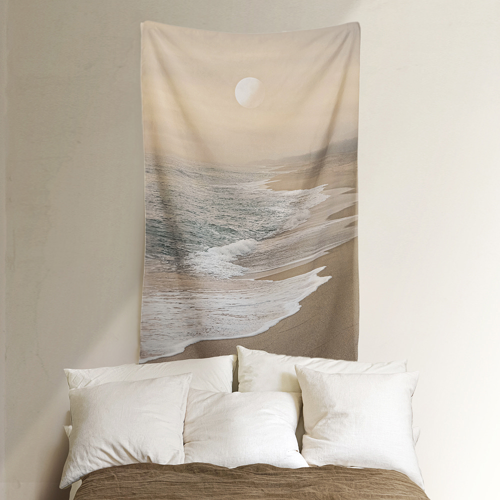 Cloudy Moon Fabric poster