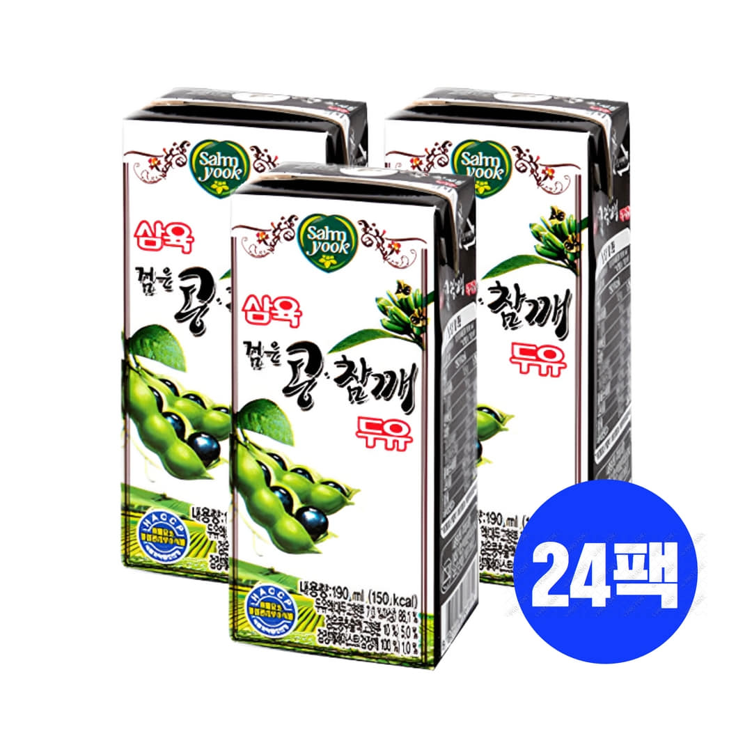 삼육 검은콩 참깨 두유 190ml X 24개 1곽