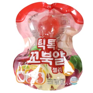 틱톡 꼬북알 젤리 사과 160g (80gx2개입) X 6봉 1곽