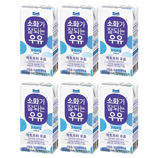 매일 소화가 잘되는 우유 오리지널 190ml X 6개 1묶음