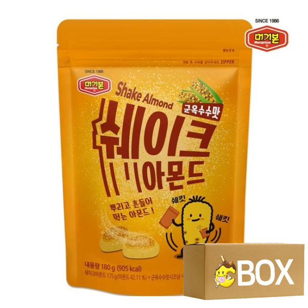 머거본 쉐이크 아몬드 군옥수수맛 180g X 20봉 1박스