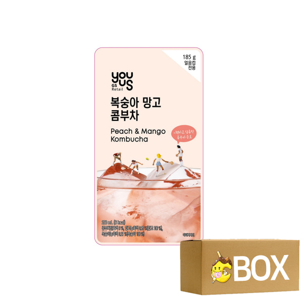 유어스 복숭아 콤부차 230ml X 10개 X5곽 1박스