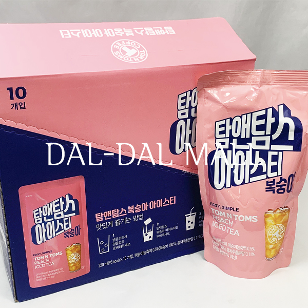 탐앤탐스 복숭아 아이스티 230ml X 10개입 1곽