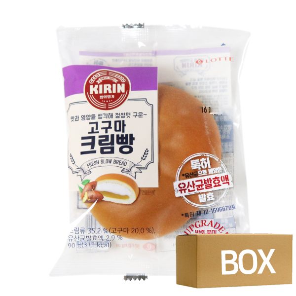 (빵) 롯데 고구마 크림빵 90g X 20봉 1박스