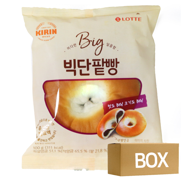 (빵) 롯데 빅단팥빵 100g X 20봉 1박스