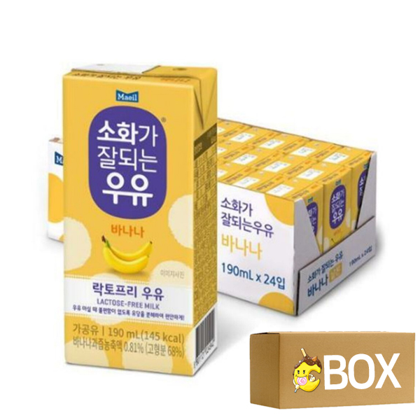 매일 소화가 잘되는 우유 바나나 190ml X 6개 X 4묶음 1박스