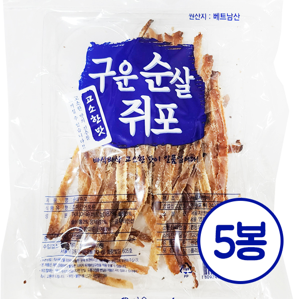 서울 구운 순살 쥐포 60g X 5봉