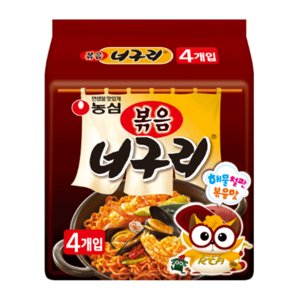 (임박할인 2023-08-21) 농심 볶음너구리멀티팩 137g 4개입 X 1팩