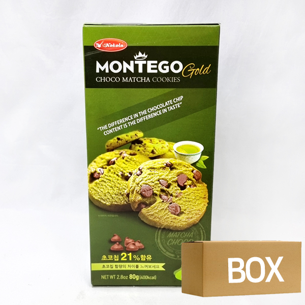 몬테고 초코 말차 쿠키 80g X 24개입 1박스