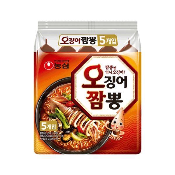 농심 오징어 짬뽕 멀티팩 124g X 5개입 1팩