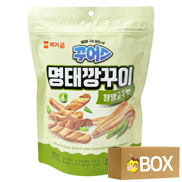 머거본 꾸어스 명태깡꾸이 청양고추맛 80g X 14개입 1박스