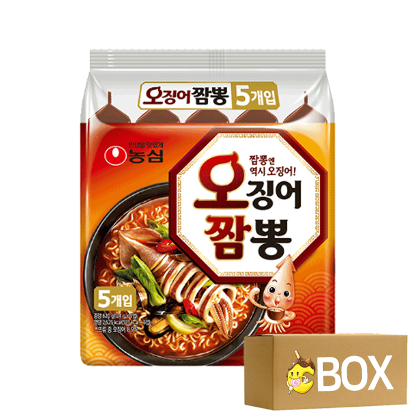 농심 오징어 짬뽕 멀티팩 124g X 5개입 X 8팩 1박스