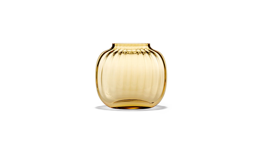 Primula Oval Vase (4340399) Amber H12.5 cm