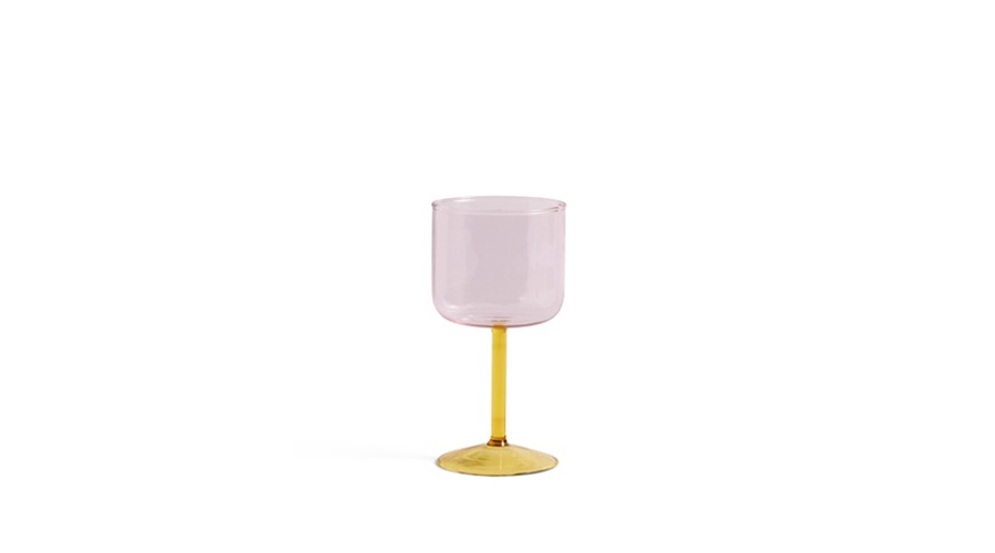 Tint Wine Glass Set of 2틴트 와인 글래스 2개 한세트핑크 앤 옐로우 (541224)주문 후 4개월 소요