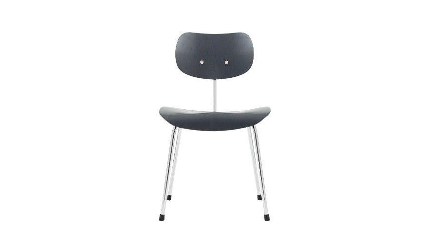 SE68 Chair (Non-stackable 19002)SE68 체어 논스태커블 그라파이트 스테인드 (RAL7024)/크롬 프레임
