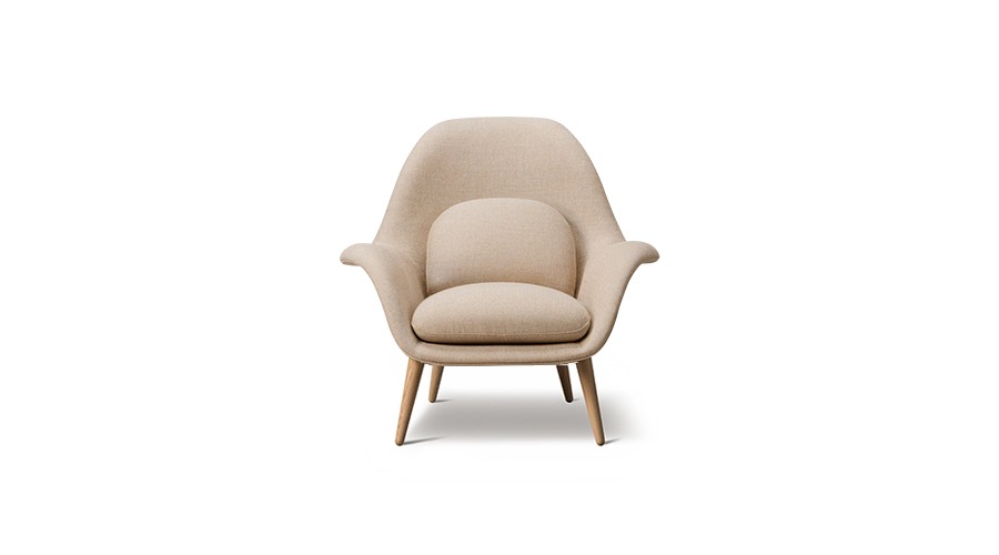 #Swoon Lounge Chair with Ottoman 스운 라운지 체어 + 오토만 Sunniva3 #811 / Oak oiled주문 후 6개월 소요