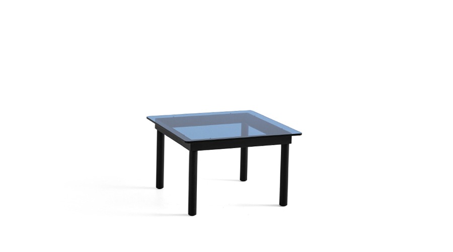 Kofi Table (941719) 코피 테이블Blue Tinted Glass/Black Water-Based Lacquered Oak