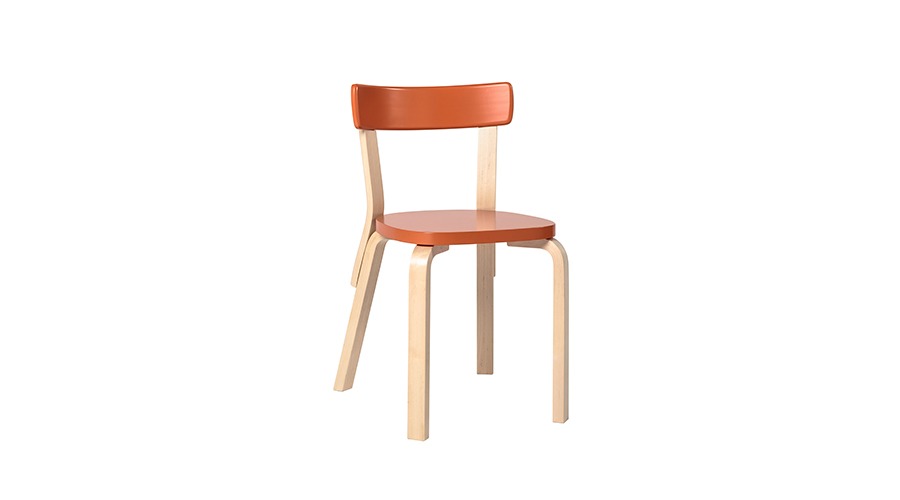 Chair 69체어 69 오렌지 래커드/네츄럴 버치(28100473)