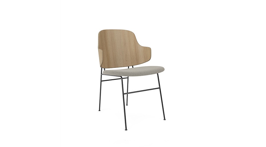 Penguin Dining Chair Seat Uph펭귄 다이닝 체어Re-wool #218 /내추럴 오크/블랙 스틸(1200001 PC1T)주문 후 5개월 소요