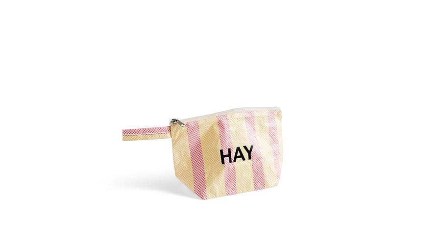 Candy Stripe Wash Bag S캔디 스트라이프 워시백 S레드 앤 옐로우(AC511-A601-AL45)