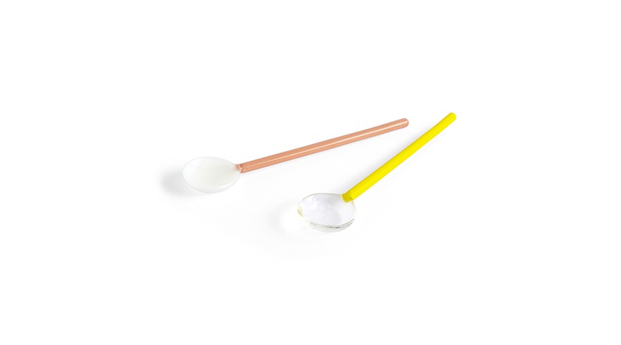Glass Spoons Round Set of 2  글래스 스푼 라운드브라이트 옐로우&amp;브라운(AB406-A948-AL58)