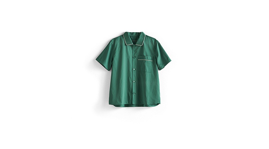Outline Pyjama Short Sleeve Shirt S/M아웃라인 파자마 숏 슬리브 셔츠 S/M에메랄드 그린(AD106-D012-AF93)