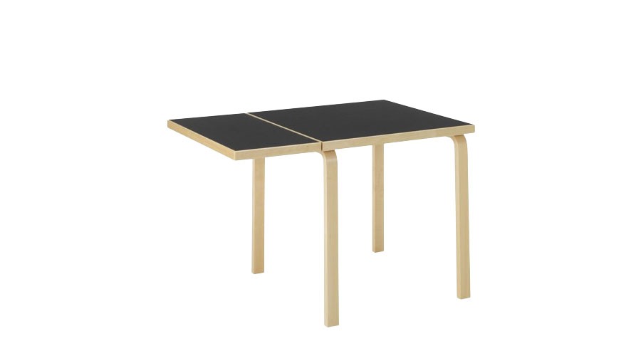 Aalto Table Foldable DL81C알토 폴더블 테이블 79*75블랙 리노/내츄럴 버치(28306083)7월 중순 입고 예정