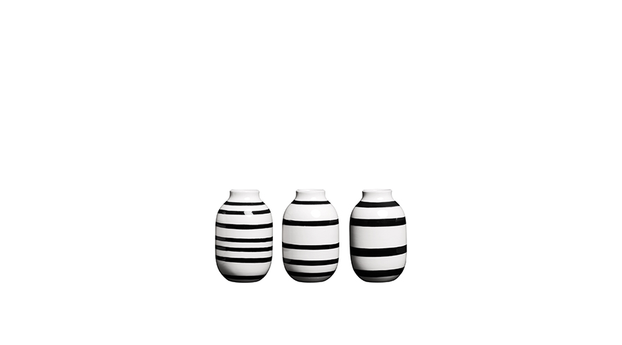Omaggio Miniature Vase 3-pack Black (691350)