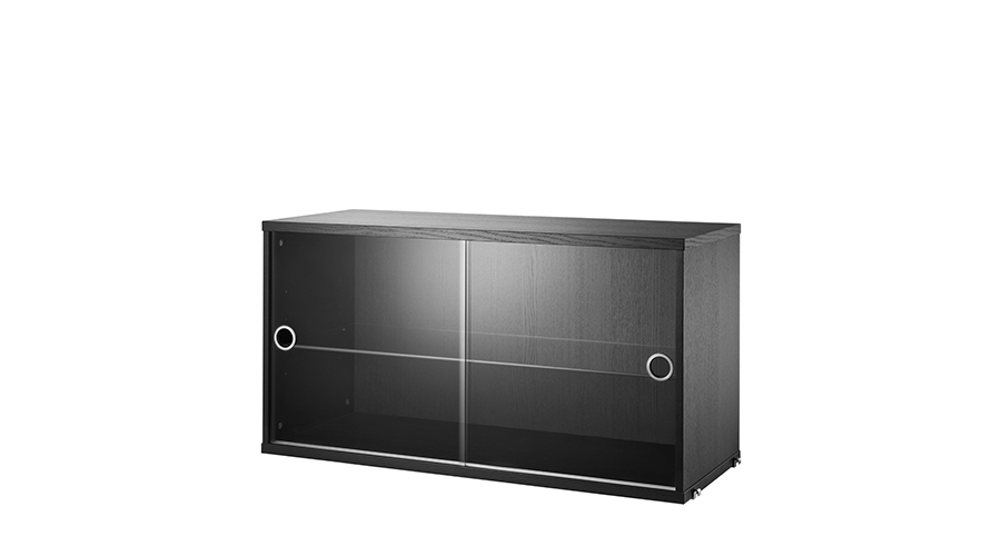 Display Cabinet 78*30디스플레이 캐비넷블랙 스테인드 애쉬 (VS7830-03-1)