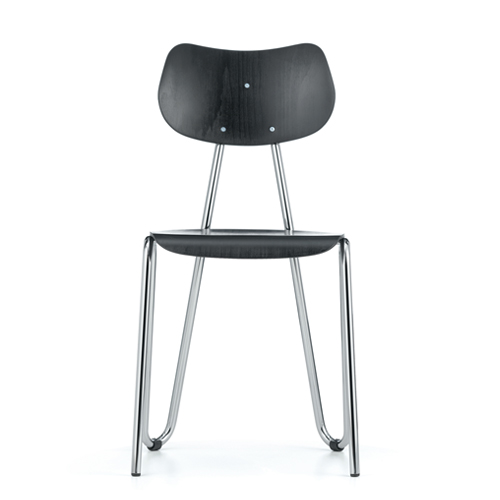 Arno 417 ChairBlack Stained Beech/Chrome Frame (0417) 6월 초 입고예정