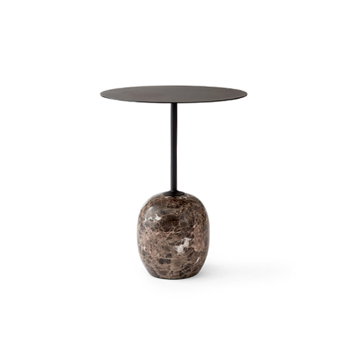 Lato Table LN8 Ø40 x 50 cm (86202001) Warm Black top/Emparador Marble base