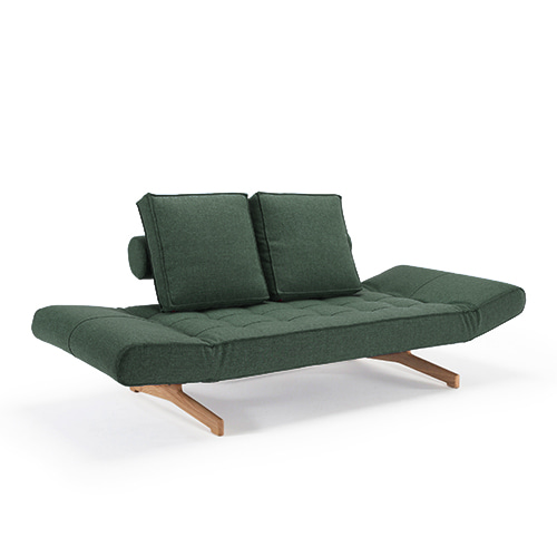 Ghia Sofa Bed (743020518)  #518 Green/ Wood