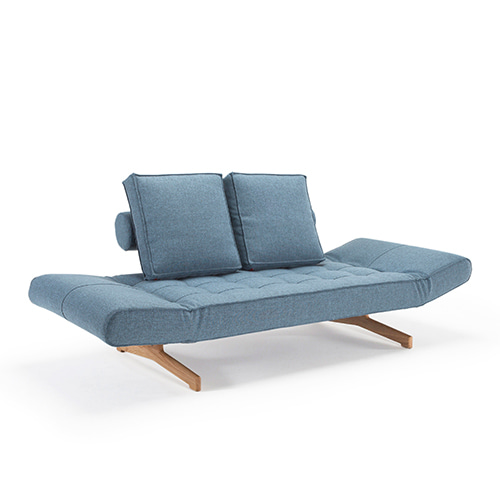 Ghia Sofa Bed (743020525)  #525 Light blue/ Wood