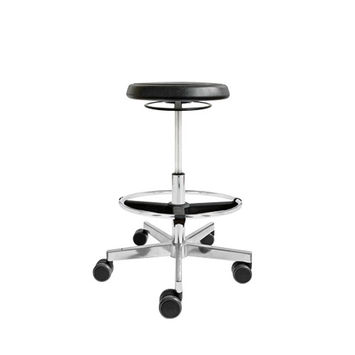 Swivel Stool with Footrest ZZ401 Ø37 (footrest Ø50)스위블 스툴 위드 풋레스트앤트러사이트/크롬 프레임