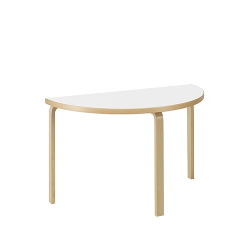 Aalto Table half-round 95알토 반원형 테이블 95화이트/네츄럴 버치(28302382Q)