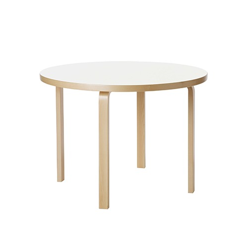 Aalto Table round 90A알토 테이블 라운드 Ø 100화이트 HPL/네츄럴 버치(28301782Q)주문 후 4개월 소요