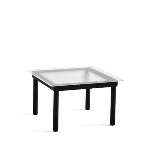 Kofi Table (941715) 코피 테이블Clear Reeded Glass/Black Water-Based Lacquered Oak주문 후 5개월 소요