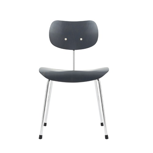 SE68 Chair (Non-stackable 19002)SE68 체어 논스태커블 그라파이트 스테인드 (RAL7024)/크롬 프레임